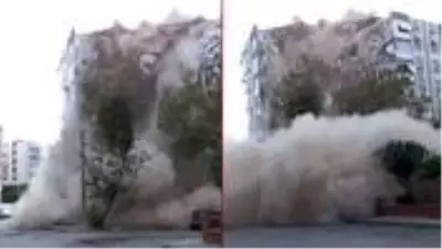 İzmir'deki depremde binanın çökme anı anbean kamerada! İzmir'deki depremde binanın çökme anı anbean kamerada!