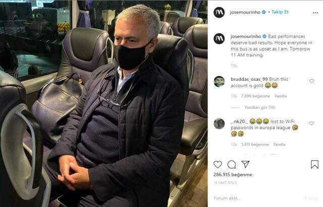 Jose Mourinho, mağlubiyet sonrası yaptığı paylaşımla oyuncularına seslendi :Umarım herkes benim kadar üzgündür Jose Mourinho, mağlubiyet sonrası yaptığı paylaşımla oyuncularına seslendi :Umarım herkes benim kadar üzgündür