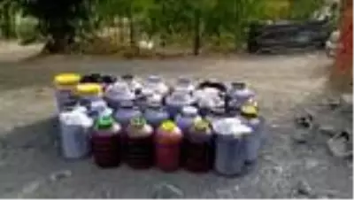 Kaçak üretilen 1050 litre şarap ele geçirildi Kaçak üretilen 1050 litre şarap ele geçirildi