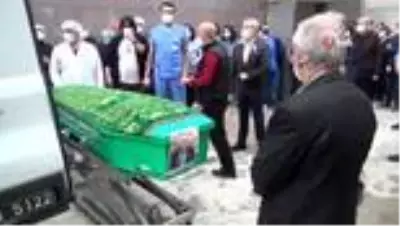 Koronadan ölen hastane çalışanına hüzünlü veda Koronadan ölen hastane çalışanına hüzünlü veda