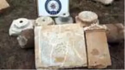 Roma ve Bizans dönemlerine ait eserler ele geçirildi Roma ve Bizans dönemlerine ait eserler ele geçirildi