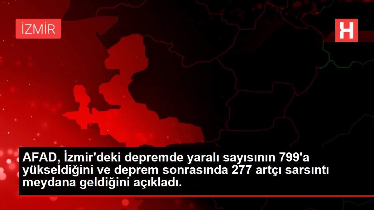 Son dakika haberleri | AFAD, İzmir'deki depremde yaralı sayısının 799'a yükseldiğini ve deprem sonrasında 277 artçı sarsıntı meydana geldiğini açıkladı. Son dakika haberleri | AFAD, İzmir'deki depremde yaralı sayısının 799'a yükseldiğini ve deprem sonrasında 277 artçı sarsıntı meydana geldiğini açıkladı.