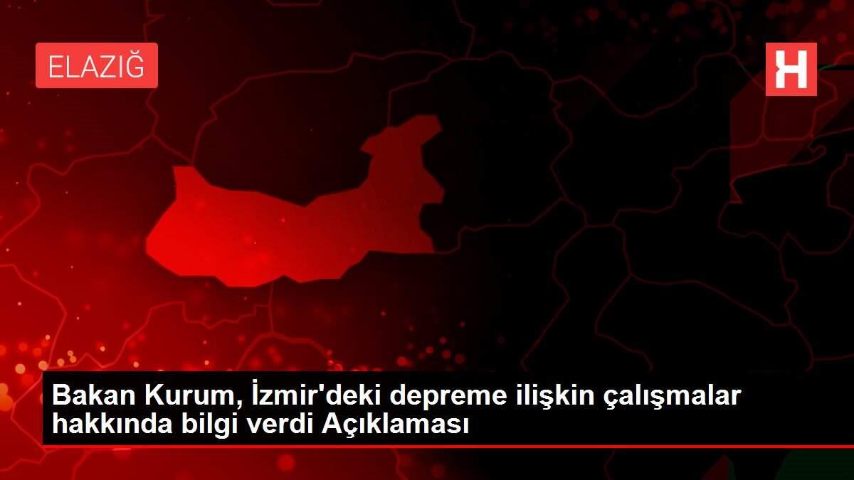 Son dakika haberi... Bakan Kurum, İzmir'deki depreme ilişkin çalışmalar hakkında bilgi verdi Açıklaması Son dakika haberi... Bakan Kurum, İzmir'deki depreme ilişkin çalışmalar hakkında bilgi verdi Açıklaması