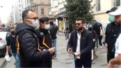 Taksim'de drone destekli korona virüs denetimi yapıldı