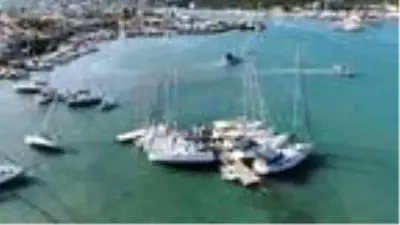 Tsunaminin vurduğu Sığacık havadan görüntülendi Tsunaminin vurduğu Sığacık havadan görüntülendi