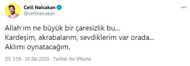 Ünlü isimler, Türkiye'yi ayağa kaldıran İzmir depreminin ardından sessiz kalamadı Ünlü isimler, Türkiye'yi ayağa kaldıran İzmir depreminin ardından sessiz kalamadı