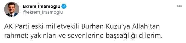 AK Parti eski milletvekili Burhan Kuzu, koronavirüsten hayatını kaybetti AK Parti eski milletvekili Burhan Kuzu, koronavirüsten hayatını kaybetti