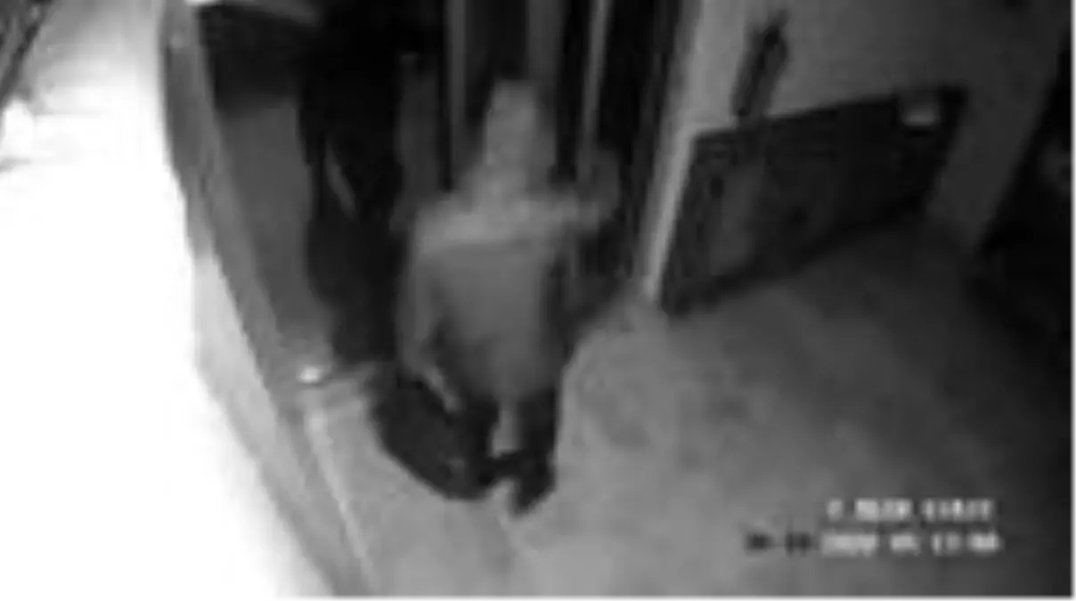 Apartmandan ayakkabıların çalınması güvenlik kamerasına yansıdı