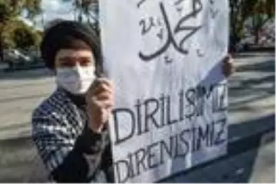Saraçhane Parkı'nda Fransa protestosu