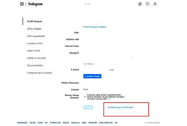 Instagram Hesap Dondurma Detayli Anlatim 2020