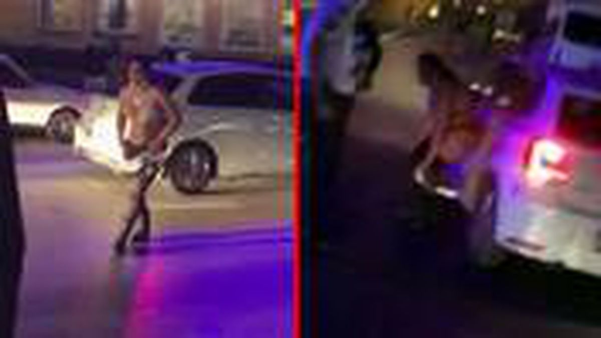 Hırsızlık şüphelisi kadınlar caddede soyunarak trafiği birbirine kattı