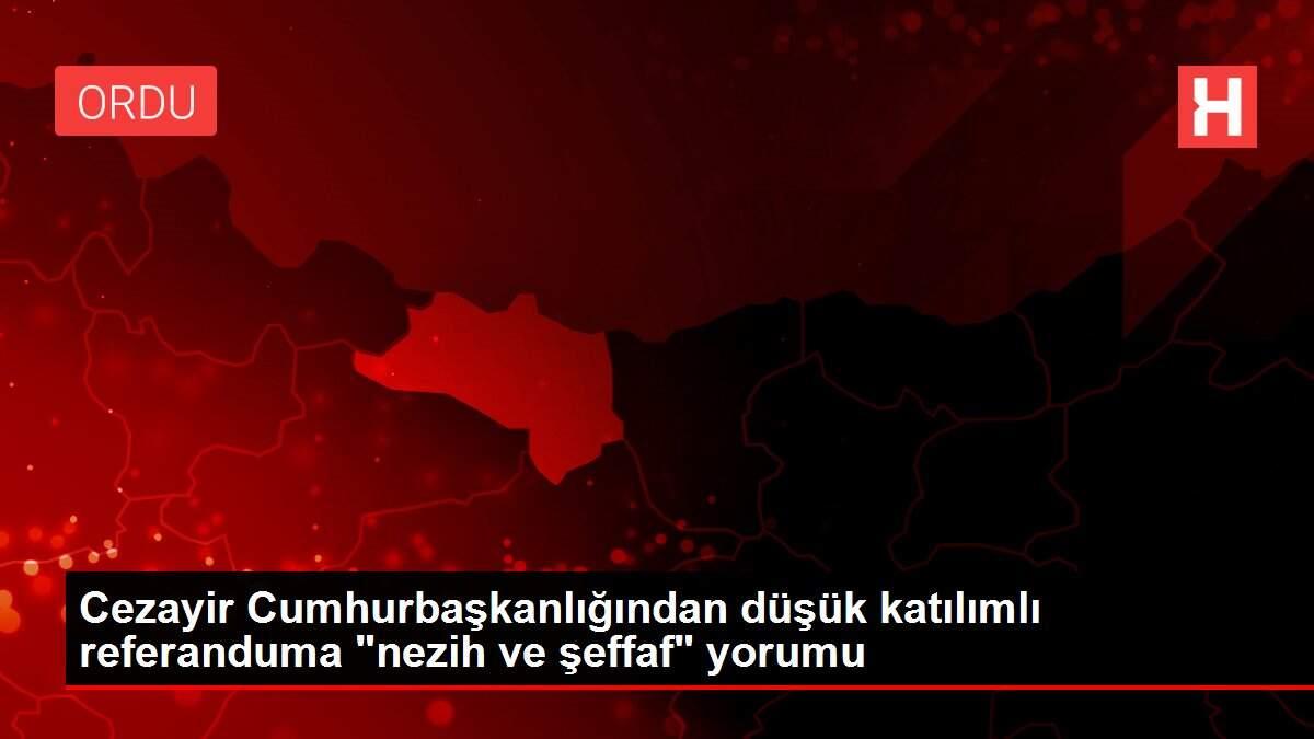 Cezayir Cumhurbaşkanlığından düşük katılımlı referanduma Cezayir Cumhurbaşkanlığından düşük katılımlı referanduma