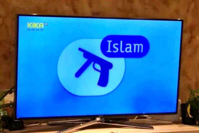Almanya'da yayın yapan çocuk kanalından skandal paylaşım! İslam'ı asık suratlı insanlar ve silahlı teröristle bağdaştırdılar