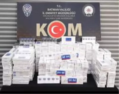Batman'da 4 bin paket kaçak sigara ele geçirildi Batman'da 4 bin paket kaçak sigara ele geçirildi