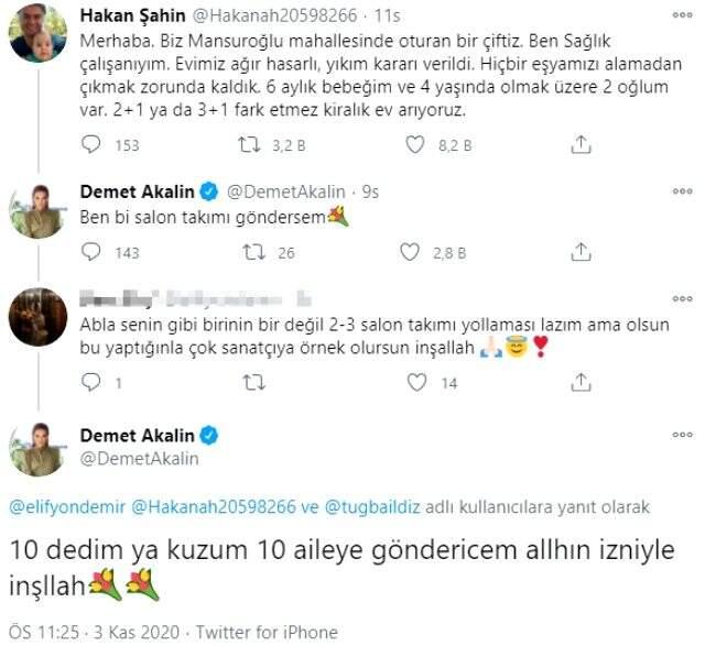 Demet Akalın, İzmir'deki depremzedelere yardım eli uzattı Demet Akalın, İzmir'deki depremzedelere yardım eli uzattı