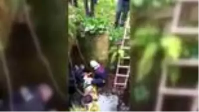 Dereye düşen kişiyi itfaiye ekibi kurtardı Dereye düşen kişiyi itfaiye ekibi kurtardı