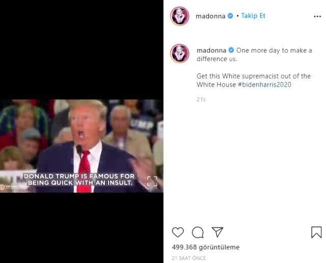 Kırmızı Trump, mavi Biden! Dünyaca ünlü isimler oylarının renklerini belli etti