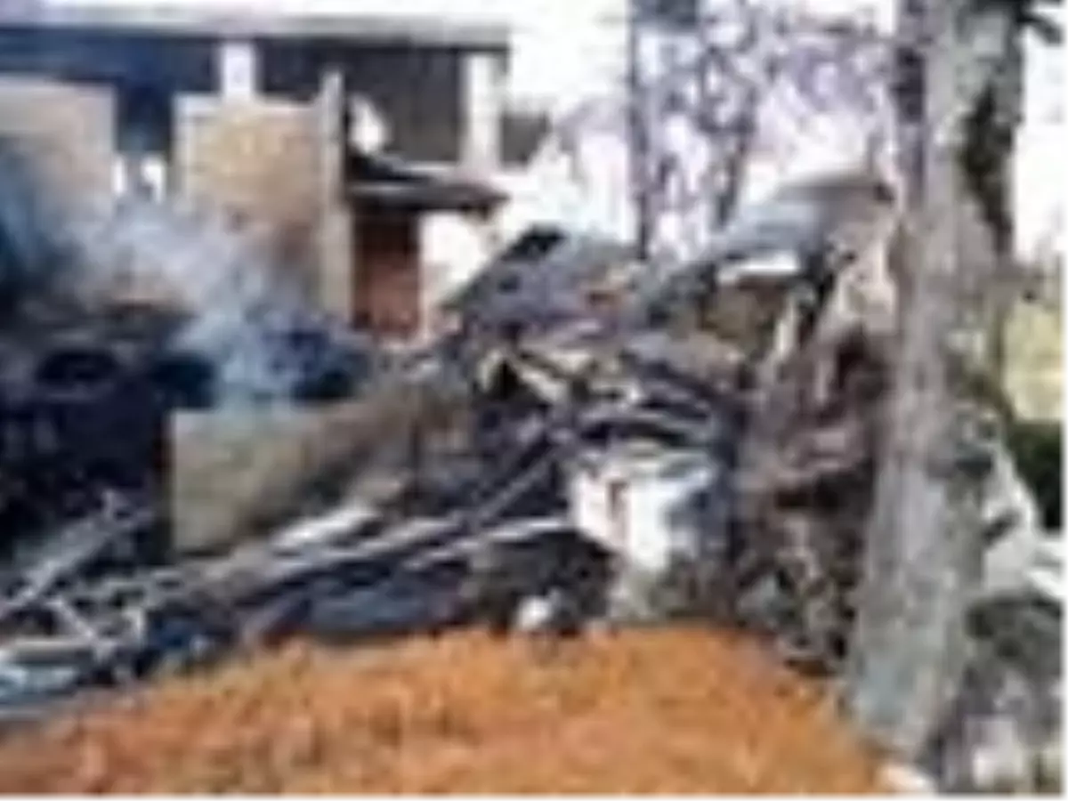 Rize'de 2 ev yanarak kül oldu