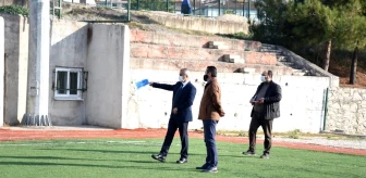 Safranbolu Sentetik Futbol Sahası'nın zemini yenileniyor