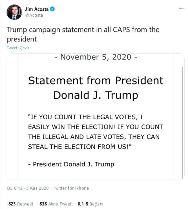 ABD başkan aday Joe Biden'dan destekçilerine 'Sabırlı olun' çağrısı