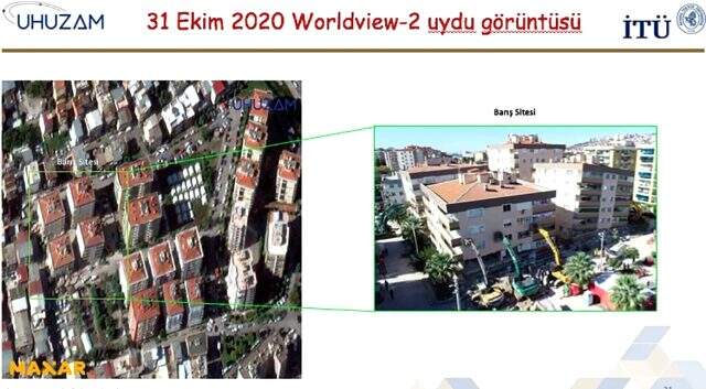 İzmir depreminin yol açtığı yıkım uzaydan görüntülendi