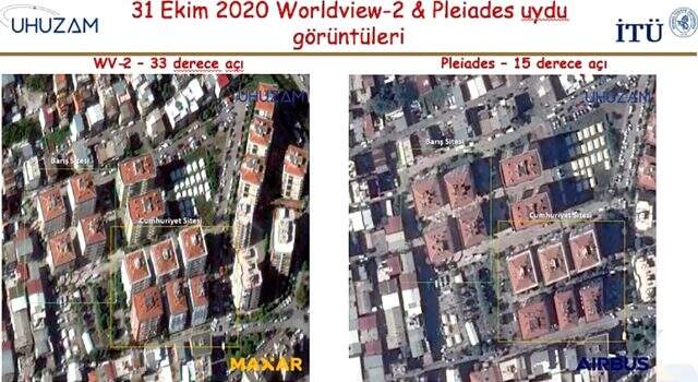 İzmir depreminin yol açtığı yıkım uzaydan görüntülendi