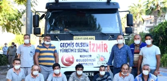 Kemer'den İzmir'e yardım tırı
