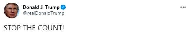 Son Dakika: ABD Başkanı Trump'tan 14 saat sonra yeni açıklama: Oy sayımını durdurun