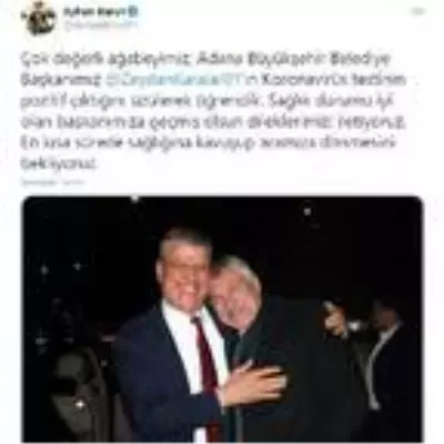 Adana Büyükşehir Belediye Başkanı Zeydan Karalar'ın koronavirüs testi pozitif çıktı