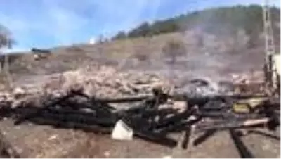 Köydeki 10 ev ve camiye sıçrayan yangın söndürüldü (2) Köydeki 10 ev ve camiye sıçrayan yangın söndürüldü (2)