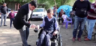 Engelli çocuğun akülü tekerlekli sandalye hayali gerçek oldu