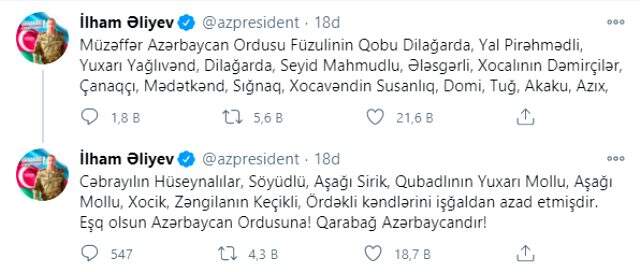Son Dakika! Azerbaycan ordusu 23 köyü daha Ermenistan işgalinden kurtardı