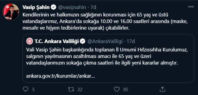 Ankara sokağa çıkma kısıtlaması var mı? Ankara sokağa çıkma yasağı ne zaman başlıyor? Ankara'da koronavirüs önlemleri, sokağa çıkma yasağı son durum