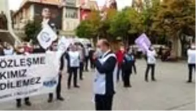 TÜM BEL-SEN üyelerinden toplu sözleşme protestosu TÜM BEL-SEN üyelerinden toplu sözleşme protestosu