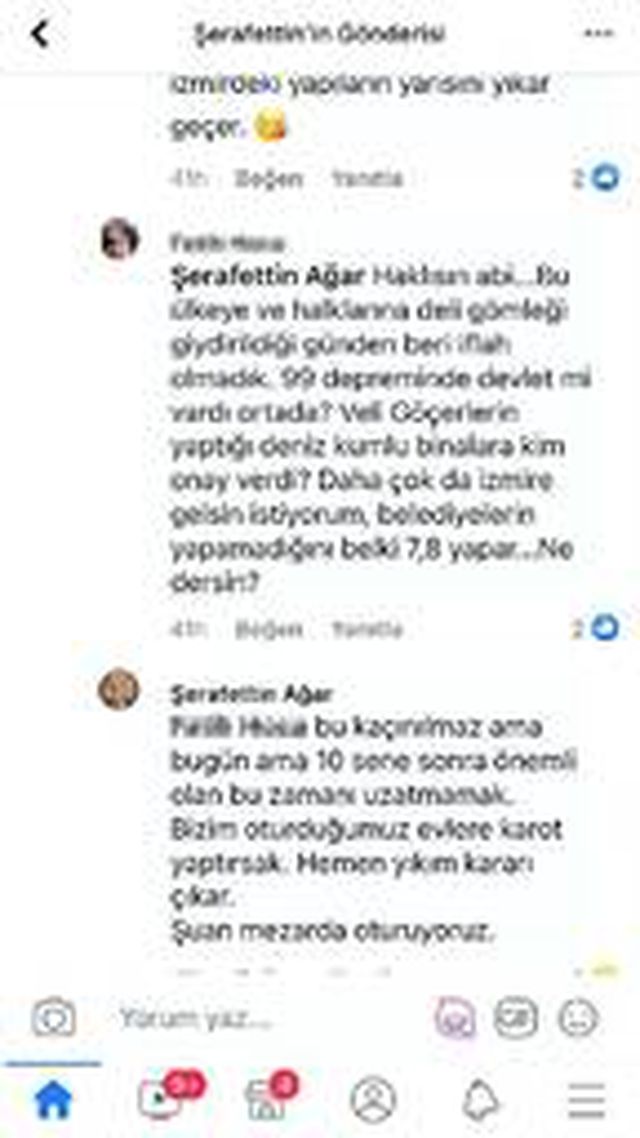 İzmir'deki depremde yıkılan binanın müteahhidi, Elazığ depremi sonrası 'Mezarda oturuyoruz' yazmış