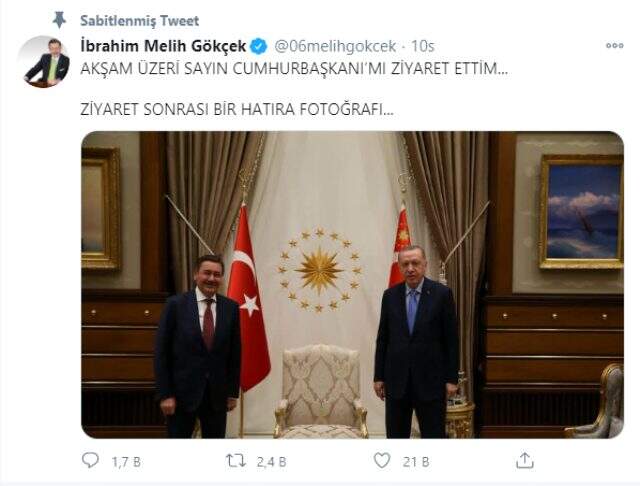 Cumhurbaşkanı Erdoğan ve Melih Gökçek külliyede bir araya geldi