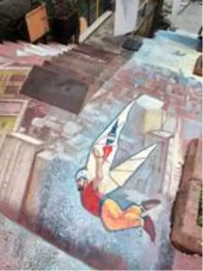 Beyoğlu'nda merdivenler sanata dönüştü
