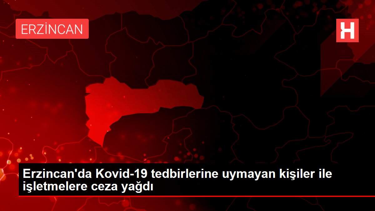 Son dakika... Erzincan'da Kovid-19 tedbirlerine uymayan kişiler ile işletmelere ceza yağdı