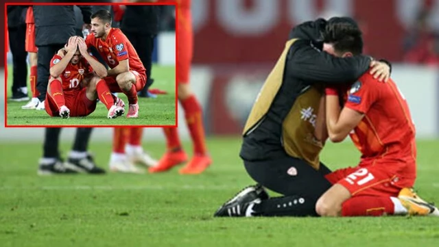 Pandev ve Eljif Elmas, EURO 2020'ye katılmaya hak kazanan Kuzey Makedonya'da gözyaşlarını tutamadı