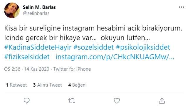 Selin Barlas, spor yorumcusu eşi Cem Dizdar'dan şiddet gördüğünü duyurdu Selin Barlas, spor yorumcusu eşi Cem Dizdar'dan şiddet gördüğünü duyurdu