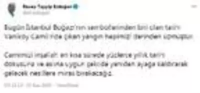 Cumhurbaşkanı Erdoğan: Vaniköy Camii'nde çıkan yangın hepimizi derinden üzmüştür Cumhurbaşkanı Erdoğan: Vaniköy Camii'nde çıkan yangın hepimizi derinden üzmüştür