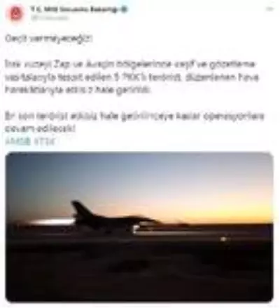 Son dakika haberi... Milli Savunma Bakanlığı: 5 terörist etkisiz hale getirildi Son dakika haberi... Milli Savunma Bakanlığı: 5 terörist etkisiz hale getirildi