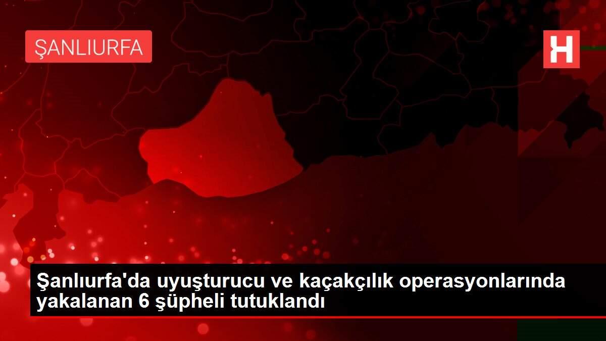 Şanlıurfa'da uyuşturucu ve kaçakçılık operasyonlarında yakalanan 6 şüpheli tutuklandı