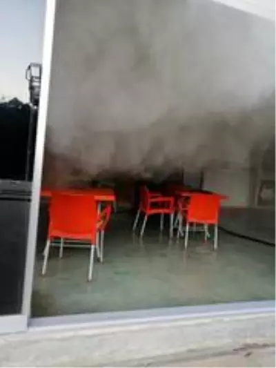 Seydikemer'de iş yeri yangını Seydikemer'de iş yeri yangını