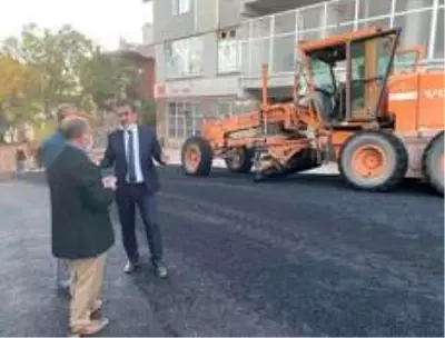 Ahlat'ta sıcak asfalt çalışması Ahlat'ta sıcak asfalt çalışması