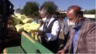 Önce tohum dağıttı sonra çiftçiyle birlikte dikti Önce tohum dağıttı sonra çiftçiyle birlikte dikti