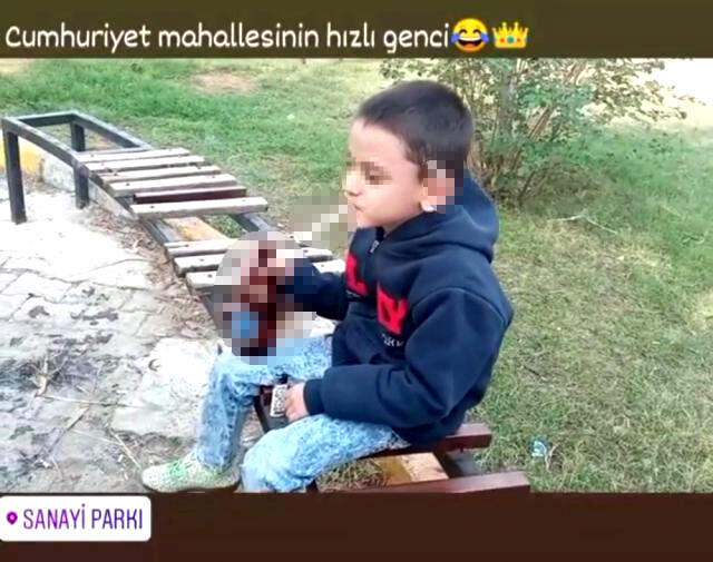 Skandal görüntüler! 6 yaşındaki çocuğun eline içki ve sigara verip videosunu çektiler