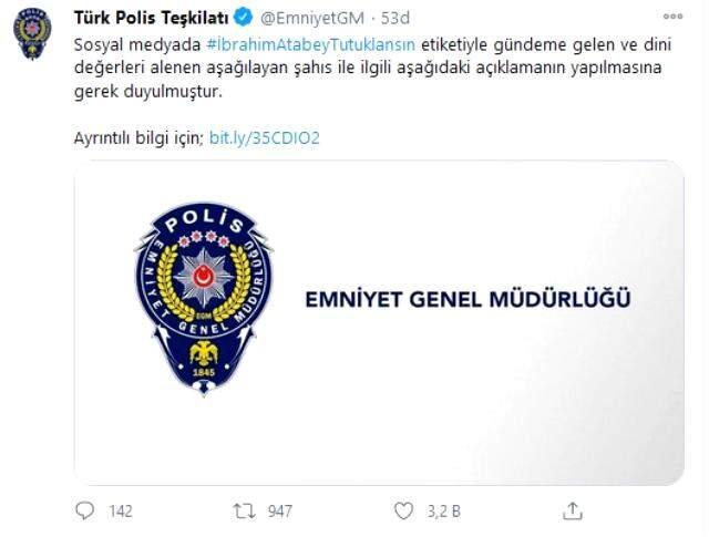 Son Dakika: Emniyet, Kur'an-ı Kerim'e hakaretler yağdıran Youtuber İbrahim Atabey hakkında yasal işlem başlattı Son Dakika: Emniyet, Kur'an-ı Kerim'e hakaretler yağdıran Youtuber İbrahim Atabey hakkında yasal işlem başlattı