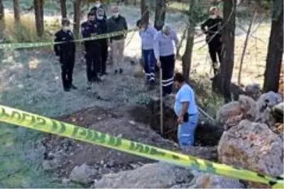 Ormanlık alanda polisi alarma geçiren mezar, hasta köpeğin çıktı Ormanlık alanda polisi alarma geçiren mezar, hasta köpeğin çıktı