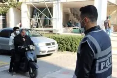 Manisa polisinden sesli droneli maske denetimi Manisa polisinden sesli droneli maske denetimi